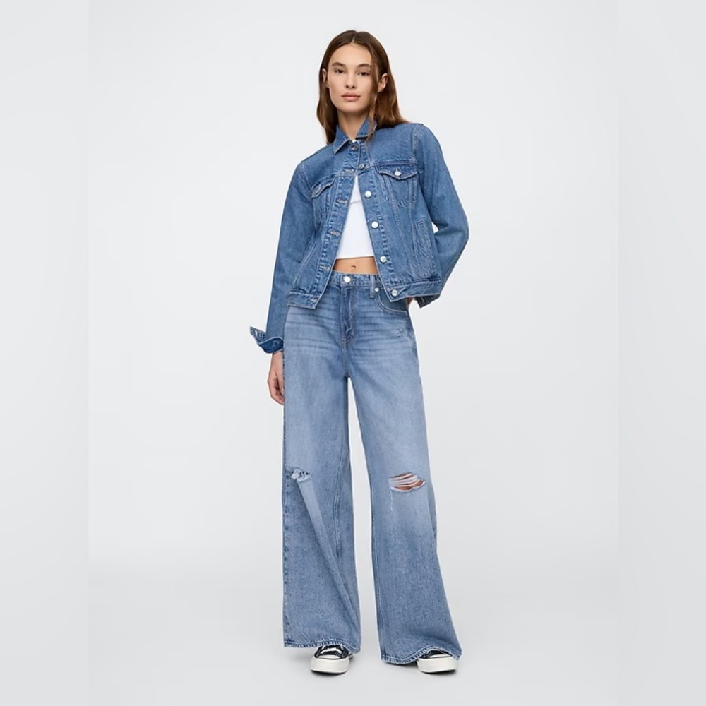 GAP Baggy Wide Leg Loose Jeans Size 0‎